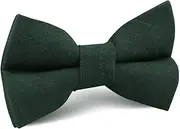 [OTAA] Dusty Emerald Green Linen Kids Bow Tie Green 100% Linen Dusty Emerald Green Linen Kids Bow Tie