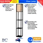Artiss Floor Lamp 3-tier Shelf 160cm Room Stand LED Light Vintage Design Black
