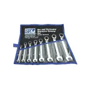SP Tools 8Pcs Gear Drive ROE Spanner Set - 15 Degree Offset SAE Wrench Cr-V