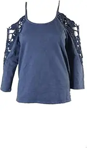 [American Rag] Crochet-Trim Cold-Shoulder Top