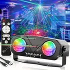 Party Disco Ball Light with 3 Laser Lights RGB Stage Lighting Laser Projector
