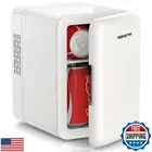 KEENSTAR Mini Fridge, 4 Liter/6 Can Small Fridge, 110V AC/ 12V DC Cooler and