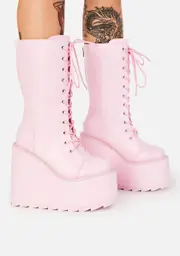 [Y.R.U.] Dune Lace Up Boots