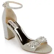 New Badgley Mischka Tempest Embellished Block Heel Sandal Women’s Size 9