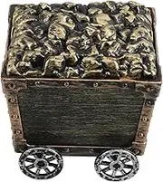 HOOTNEE Treasure Chest Multi Use Mining Cart for Versatile Container for Creative Play for Holiday Displays and Skill Development
