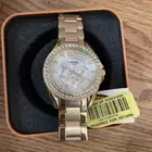Fossil Women's Silver Multi Dial Gold Tone Stainless Steel Bracelet Watch ES2421
