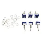 6PCS On-off-on 3-way Mini Latching Toggle Switch 6 Pin 6A 125VAC DPDT