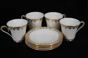 DISCONTINUED LENOX CHINA CLARION SET OF 4 DEMI / DEMITASSE CUP & SAUCER NEW