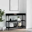 Console Table with Shelves Black 100x30x80 cm vidaXL
