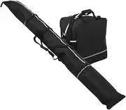 Ski and Boot Bag Combo - 2pcs Adjustable Waterproof Snowboard Set, Skiing Accessories for Men, Women, Adults, and Children