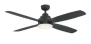 Wind River 52" Aeris Matte Black LED Light Ceiling Fan WR1602MBK