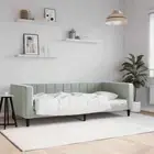 Velvet Day Bed Sofa Frame for Single Mattress Lounge Daybed Couch Futon Grey