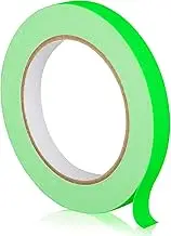 GEYYANG Spike Tape, Green Fluorescent Gaffers Tape 1/2 inch x 20 Yards, Black Light UV Reactive, Multipurpose Fluorescent Spike Tape for Stage Marking, Party and Art Crafts