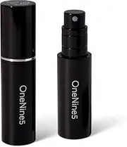 OneNine5 Refillable Travel Perfume Atomiser Fragrance Bottles 2 Pack (Black)