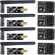 4Pcs NRF24L01+PA+LNA Wireless Module with Antenna 1100 Meters Long Distance with NRF24L01 Wireless Module Adapter 3.3V