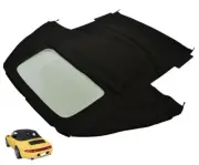 Fits:Porsche 911 95-98 Soft Top W/Plastic Window Haartz Black Stayfast Canvas