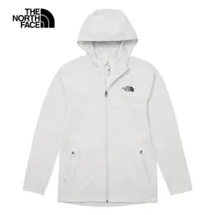 【The North Face 官方旗艦】北面男款灰色舒適保暖連帽外套｜8AUR9B8