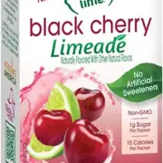 True Lime Black Cherry Limeade Stevia Sweetened, On-The-Go, Caffein (10 Packets)