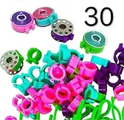 PeavyTailor Bobbin Holder 30Pcs Bobbin Clips Spool Huggers for Sewing Machines Thread Organizing. The Bobbin Clamps, peels Thread Huggers are Sewing kit Organizer to Avoid unwinding Thread Tails.