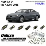 14pc LED Interior Light Upgrade for AUDI A4 S4 RS4 B8 2009-2016 White Light Bulb (for: Audi)