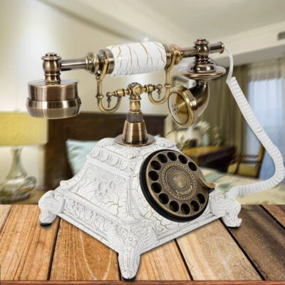 Vintage Antique European Style Old Fashioned Rotary Dial Phone Handset Telephone