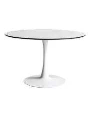 [Levede] 6 Person Marble Kitchen Dining Table 120cm in White