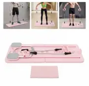 Pink Foldable Pilates Reformer Board – Home Gym Ab Workout Machine + Knee Pad