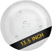 [Rotaglass] 13.5" Microwave Glass Turntable Plate, 13.5" / 34.3cm Microwave Tray Replacement Glass Plate, Glass Tray Replacement for LG,Samsung，GE, Magic Chef, Hotpoint, Panasonic, Kenmore, etc