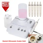 Dental Ultrasonic Piezo Scaler 2 Bottles Fit EMS Cavitron Woodpecker+5*Handpiece