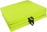 Oshhni Exercise Mat Foldable with Carry Handles Waterproof Cardio Training Lightweight Anti Skid Portable Gymnastics Mat Pilates Pad