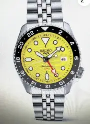 Seiko 5 Five Sports SSK017 SKX GMT Automatic Watch 100m Yellow Dial Made Japan