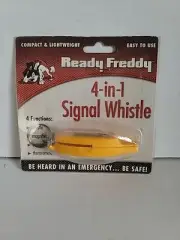 Ready Freddy 4 in 1 Signal Whistle in trouble w/ thermometer,compass,magnifier