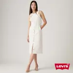 LEVI'S® 女款 高腰吊帶牛仔長裙 鈕扣穿脫 牛仔吊帶裙 A7575-0003 人氣新品