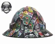 Custom Hydrographic Safety Hard Hat Mining AUSSIE BEERS PRO CHOICE WIDE BRIM