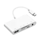 5 in 1 USB-C Memory Card Reader TF/SD Card For Phone TF+SD+3.5mm+USB3.0+TypeC