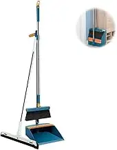Premium Broom and Dustpan Combo Set,Brooms with Dustpan Combo Set,Brooms for Sweeping Indoor,Brooms Indoor 180° Rotatable Standing Storage Buckle Type Brooms and Dustpan Set with Scraping Teeth