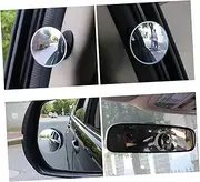 FELTECHELECTR Single Circular Vehicle Mirror Wide Angle Rearview Assistant for Car Suv Truck Frameless Glass Design Easy Installation Resistant