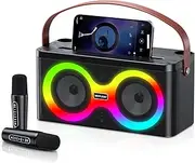 Karaoke Machine for Adults & Kids,Karaoke Speaker with 2 Karaoke Microphone,Portable Karaoke Machine with Pa System
