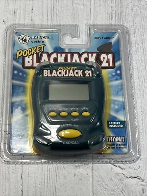 Radica NEW Pocket Blackjack 21 Electronic Casino Game LCD Handheld #9807 1997