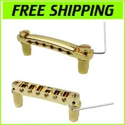 Professional Gold Tune-O-Matic Bridge with Anchors & Studs for 6 String Guitars