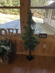 NIB Set of 3 Unlit Natural Alpine Trees Set Of 4,5,6 Feet