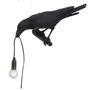 Crow Table Lamps Bird Desk Lamp Bedroom Wall Sconce lamp Light Resin Decorati...