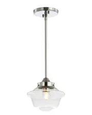 JONATHAN Y Kurtz 7.25in Adjustable Drop Metal Glass LED Pendant