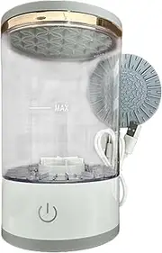 Electric Makeup Brush Cleaner Transparent Body Top Pad with Multi Holes Ussc Vibration Also Supports Manual Mode, Gray-Black