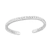 Silver Braided Toe Ring