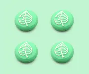 Catzon 4Pcs Leaf Type Switch Thumb Stick Grip Cap Joystick Cover For Nintend Switch or Switch Lite Console-Green Leaf