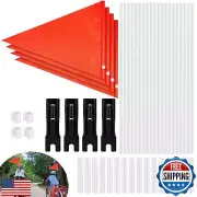 6 Ft Bike Safety Flag with Pole and Mounting Bracket,Adjustable High Visibili