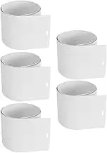 HOMSFOU Vertical Blinds Replacement Slats: 5pcs White PVC Vertical Blind Slats Tabs Replacement Parts Blind Repair Fixers Kit for Sliding Door Window