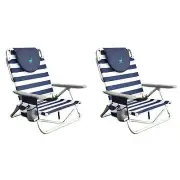 Ostrich On Your Back Sand Beach 6 Inch Off The Ground Lounge Chair (2 Pack)