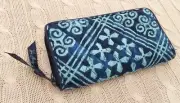 Vera Bradley RFID Georgia Wallet Cuban Tiles Blue Cotton Quilted NWT MSRP $48